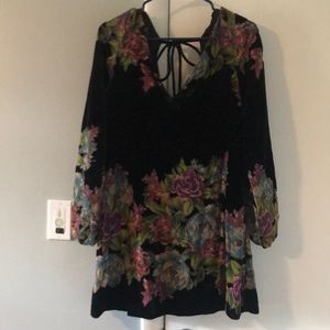 Velvet material free people dress